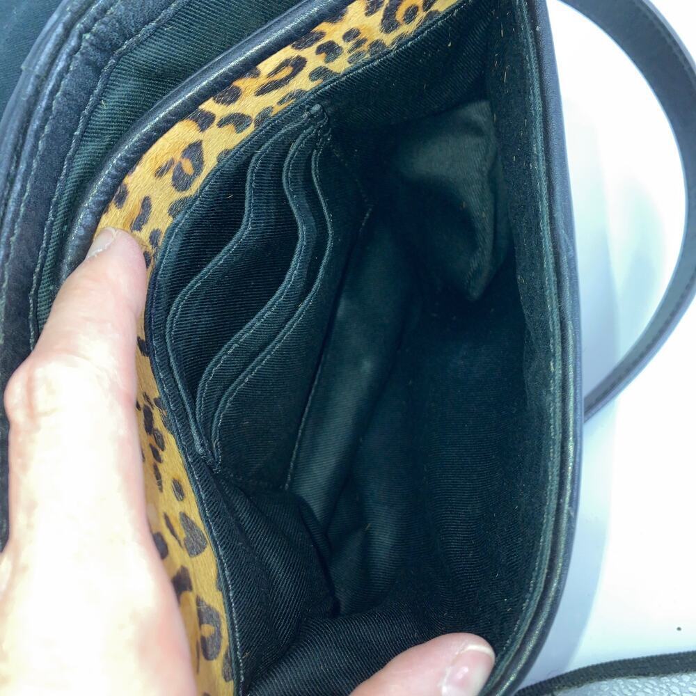 FOSSIL LEATHER ANIMAL HAIR PRINT WOMENS CROSSBODY BAG (ASIS) - Picture 11 of 13